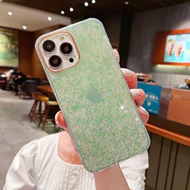 Imagem de Para iPhone 14 13 12 11 Pro Max Mini X XS XR 7 8 14 Plus cases Caixa protetora de folha de ouro para telefone, verde, para iPhone XR