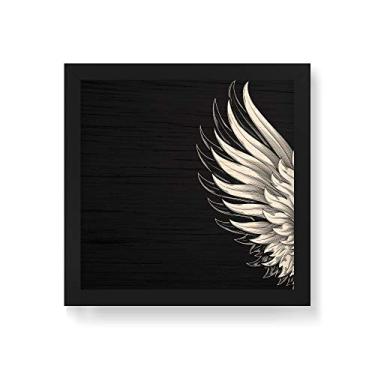 Imagem de Arte Maníacos Quadro Decorativo em Madeira Asas - 30x30cm (Moldura caixa em laca preta)