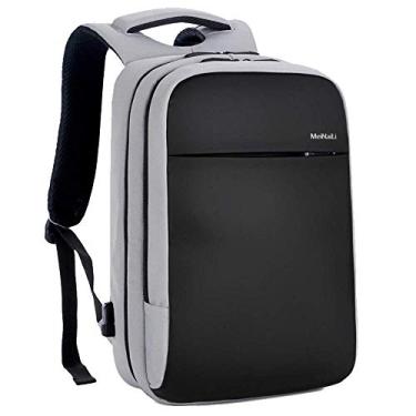 Imagem de Mochila de ombro Mochila para computador Mochila externa à prova de choque com interface de carregamento USB Mochila multifuncional masculina, alça de ombro alargada, almofada de descompressão respirável