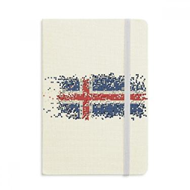 Imagem de Caderno com estampa de bandeira abstrata da Islândia, capa dura para diário clássico A5