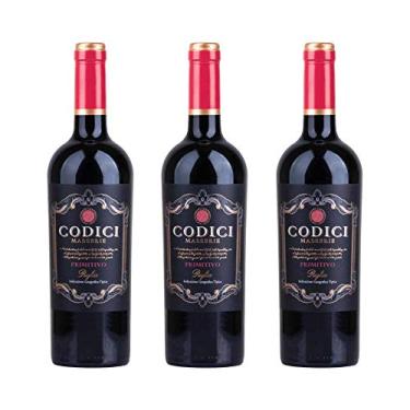 Imagem de Kit 3x Vinho Italiano Tinto Primitivo Puglia Codici IGT 2019