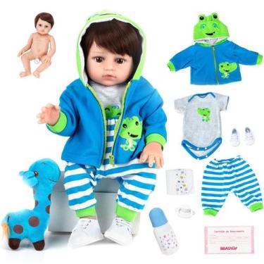 Bebê Reborn Menino Arthur Corpo Inteiro Silicone Pode Dar Banho em Promoção  é no Bondfaro