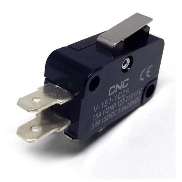 Imagem de Interruptor Micro Switch V-151-1C25 CNC - 15A/0,5HP - Preto - 28x16x10mm