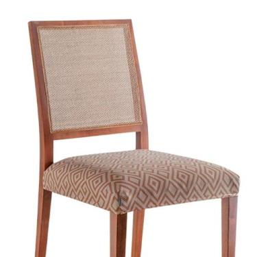 Imagem de Kit 4 Capas Para Assento De Cadeira Malha Estampada Cor:Etni - Adomes