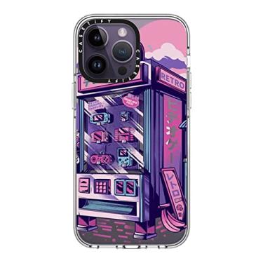 Imagem de CASETiFY Capa transparente para iPhone 14 Pro Max [não amarela/2 m. Proteção contra quedas de grau militar/Magsafe] - Máquina de venda automática retrô - transparente