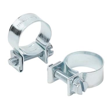 Imagem de Grampos de mangueira de linha de combustível, braçadeira de fixação de tubo de gasolina diesel, radiador de aço carbono, acessórios de tubulação galvanizados, 12mm a 14mm, com 10 peças