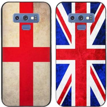 Imagem de 2 peças retrô bandeira do Reino Unido impressa TPU gel silicone capa de telefone traseira para Samsung Galaxy (Galaxy Note 9)