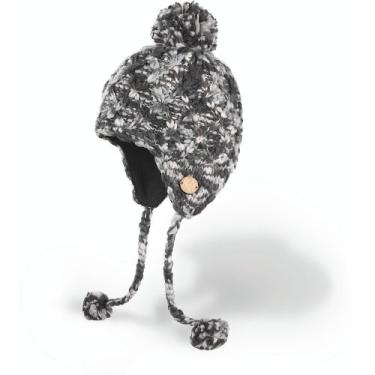 Imagem de Dakine Gorro feminino Loralie tricotado à mão com cauda e pompom (cinza, tamanho único)