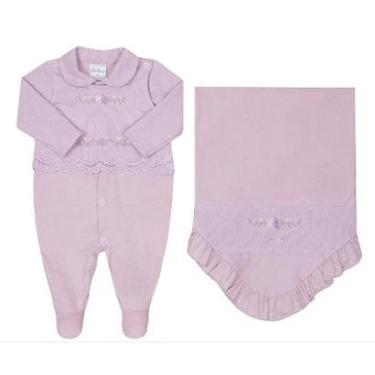 Imagem de Kit Saída Maternidade Luxo Bebê Menina Bordado Paraiso 16153-Feminino