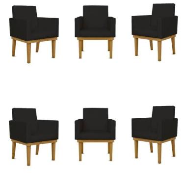 Imagem de Kit 06 Cadeiras Decorativa Reforçada Oferta Balaqui material sintético