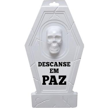 Imagem de Painel Decorativo Lápide de Pendurar 50cm Halloween Bruxas - Toy Maste