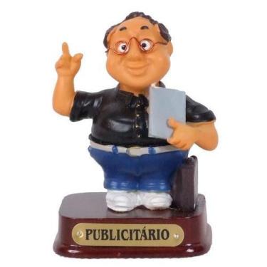 Imagem de Boneco Profissional Publicitário Miniatura Decoração 8cm - Zona Livre