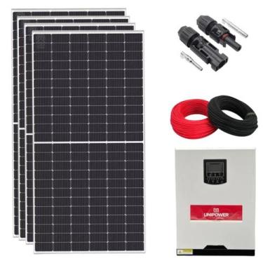Imagem de Kit Solar Canadian 333kWh/mês Monocristalino Inversor Unipower 3kW 48V