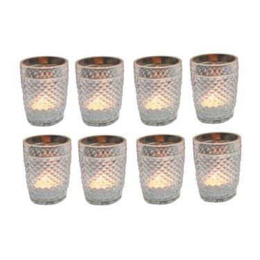 Imagem de 12 Copos Barroco Bico De Jaca + 12 Velas - wheaton