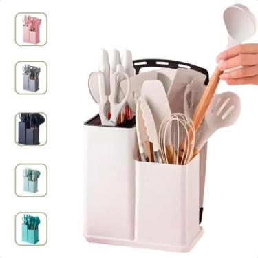 Imagem de Kit Utencilios de Cozinha em Silicone 19 Peças - Kitchenware Set, Rosa