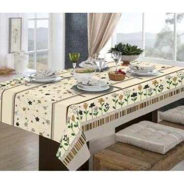 Imagem de Toalha de Mesa Retangular 2,20m X 1,40m Estampada Tulipa - MTR ENXOVAI