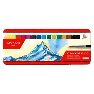 Imagem de Tinta Guache Pastilha Caran D'ache Studio com 15 Cores - CARANDACHE