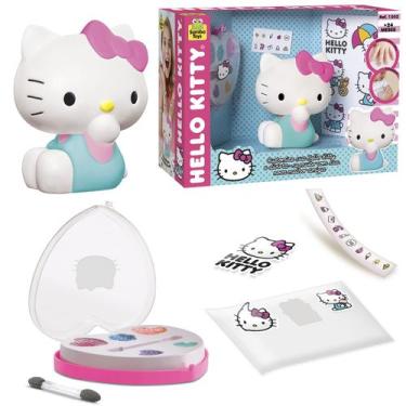 Imagem de Boneca Em Vinil Macio Personagem Hello Kitty Para Maquiar e Customizar
