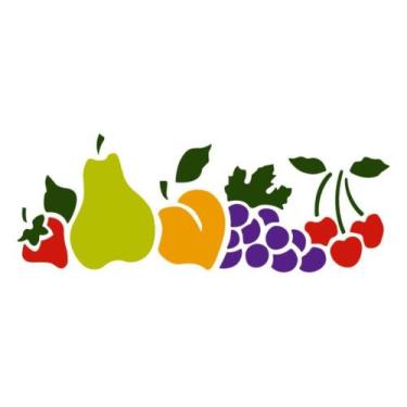 Imagem de Stencil 33cm x 14cm Frutas Acrilex