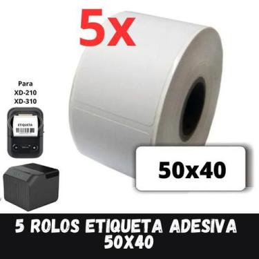 Imagem de 5 rolos etiqueta para gondola  50x40 - xd-210 xd-310 pt260 - XD MEGA
