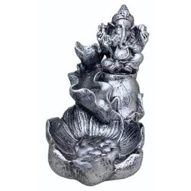 Imagem de Incensário Cascata Ganesha Porta Incenso - LZ Decorações, Prata