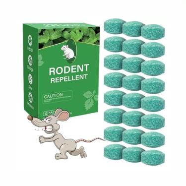 Imagem de Uilita Mouse Repelente de Roedores, Pacote com 24 Óleo de Hortelã-Pimenta para Ratos, Ratos, Esquilos, Pragas Repelente para Uso Interno e Externo