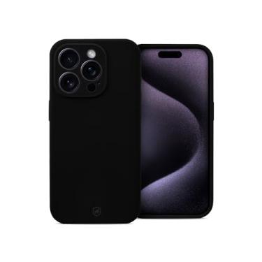Imagem de Gshield Capa Case Capinha Silicon Premium Antiderrapante com Interior em Microfibra, Proteção Contra Impressões Digitais, Arranhões, Quedas e Impactos (Preta, iPhone 15 Pro)