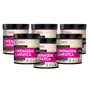 Imagem de Creme de Massagem Profissional Drenagem Linfática 1Kg cosmeceuta - Ativa o sistema linfático e a circulação, auxiliando a eliminação de líquidos e tox