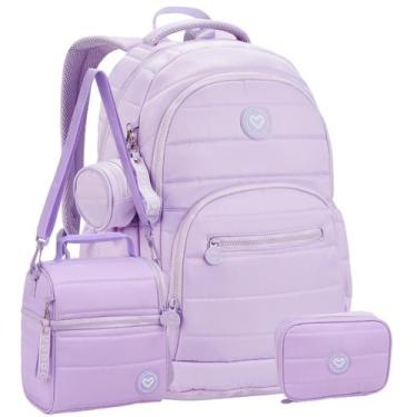 Imagem de Kit Mochila De Costas 19 Laptop Lancheira E Estojo Box - Seanite