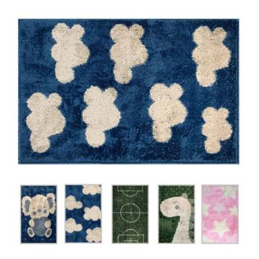 Imagem de 1 Tapete Quarto Infantil Peludo Beira Cama 100x150 Oa Jk Vr - IDEALIZA