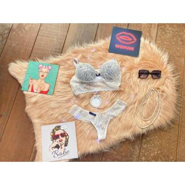 Imagem de Lingerie Kit 3 Conjuntos Calcinha Sutiã Com Bojo - S/ marca, Variadas,