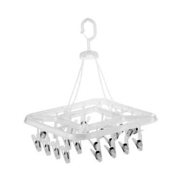 Imagem de Varal de Plastico 24 Prendedores Quadrado Cristal Roupas Intimas Apart