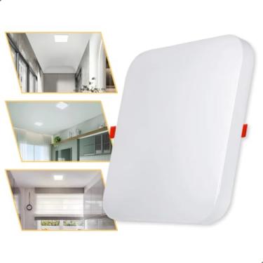 Imagem de Plafon Led 36w Borda Infinita Quadrado Sobrepor Ou Embutir Luz Fria