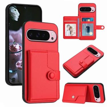 Imagem de Moment Dextrad Suporte de cartão para Pixel 9 Pro XL, carteira com 5 compartimentos múltiplos, bloqueio RFID, proteção de camada dupla de couro TPU interior, capa flip com suporte para Google Pixel 9