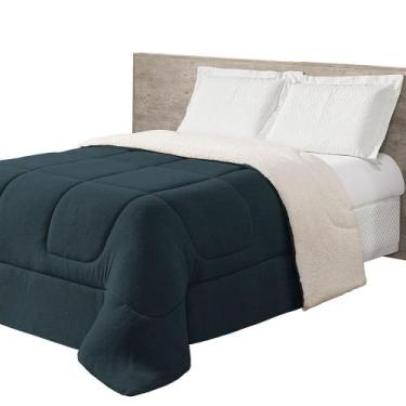 Imagem de Cobertor Queen 1 Peça Maya Manta Soft e Sherpa de Carneiro 100 Poliest