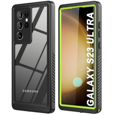 Imagem de ZWWADR Capa protetora de tela integrada à prova d'água para Samsung Galaxy S23 Ultra [corpo inteiro à prova de choque] [3 m militar à prova de choque] Capa de telefone subaquática à prova de poeira