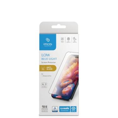 Imagem de imos Protetor de tela para iPhone 16 Pro, bloco de luz azul 2,5D (fosco) protetor de tela de vidro temperado, durável e resistente a quedas, sem bolhas, fácil instalação