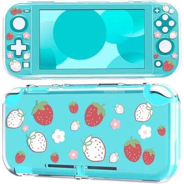 Imagem de Capa protetora para Nintendo Switch Lite, capa dura fofa para Nintendo Switch Lite, capa frontal e traseira transparente com design de capa para Switch Lite, antiarranhões e acessórios para Switch