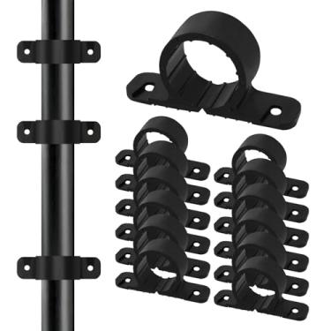 Imagem de HhdvdyWgd 50 peças suportes de tubo de 2,5 cm grampos de suspensão de plástico rígido preto, grampos PEX resistentes pretos para tubos PEX/CPVC/cobre - suportes de tubos de plástico, Abrazaderas para