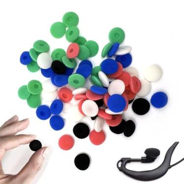 Imagem de Yunseity 50pcs Earbud Esponja Capa Preto Branco Vermelho Azul Verde 15mm Ruído Isolamento Esponja Earbud Dica para MP3 MP4 Tablet Fone de Ouvido, Cap, Cap, Cap