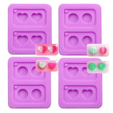 Imagem de 4 moldes de comprimidos para fazer pílulas de supositório moldes de fondant redondos em forma de coração molde de cápsula de chocolate para formatura dia das enfermeiras, decoração de bolos, topos de