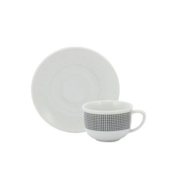 Imagem de Xícara Café com Pires 80ml Porcelana Schmidt - Dec. Luna 2380, 2380, 1