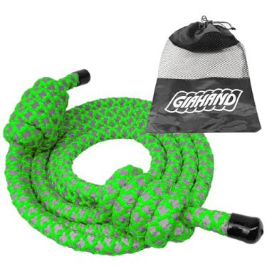 Imagem de Corda de pular pesada para homens e mulheres, corda de fluxo profissional para fitness, crossfit, HIIT, boxe, corda de treino com brilho noturno, academia ajustável e exercícios internos e externos