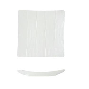 Imagem de Prato ocidental simples de cerâmica sobremesa restaurante hotel bife - prato de tecido de 25,4 cm