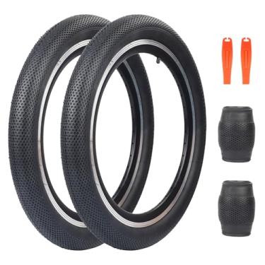 Imagem de ZUKKA Pneu de bicicleta 20 x 2,4 pacote de 1/2 50,8 cm x 2,4 BMX pneu de substituição dobrável para bicicleta de montanha MTB, bicicleta BMX