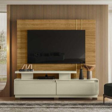 Imagem de Home Theater Braun 2 Gavetas até 75 Cumaru/Opala G97 - Gran Belo