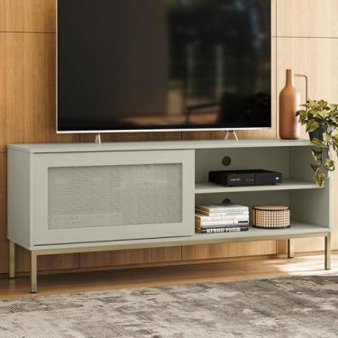 Imagem de Rack para TV Até 55 Polegadas Buriti 1 Porta Off White - Olivar Móveis