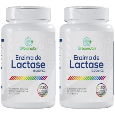 Imagem de Kit 2x Enzima Lactase 9000 FCC Bionutri – 120 Cápsulas Cada | Suplemento para Intolerância à Lactose | Auxilia na Digestão de Laticínios