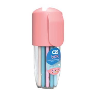 Imagem de CIS, Pote Caneta Esferográfica 0.7mm BPX com 18 Cores Rosa - Cis