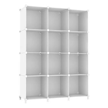Imagem de Organizador de armazenamento AWTATOS Cube 12 Cube Bookshelf branco